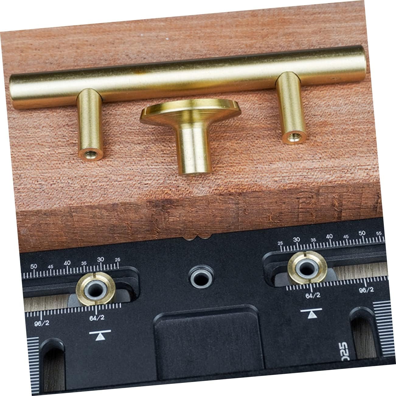 VILLCASE Adjustable Handle Punching Locator Tool Precision Hole Positioner for Cabinet Doors and Furniture Installation User-Friendly Hand Tool