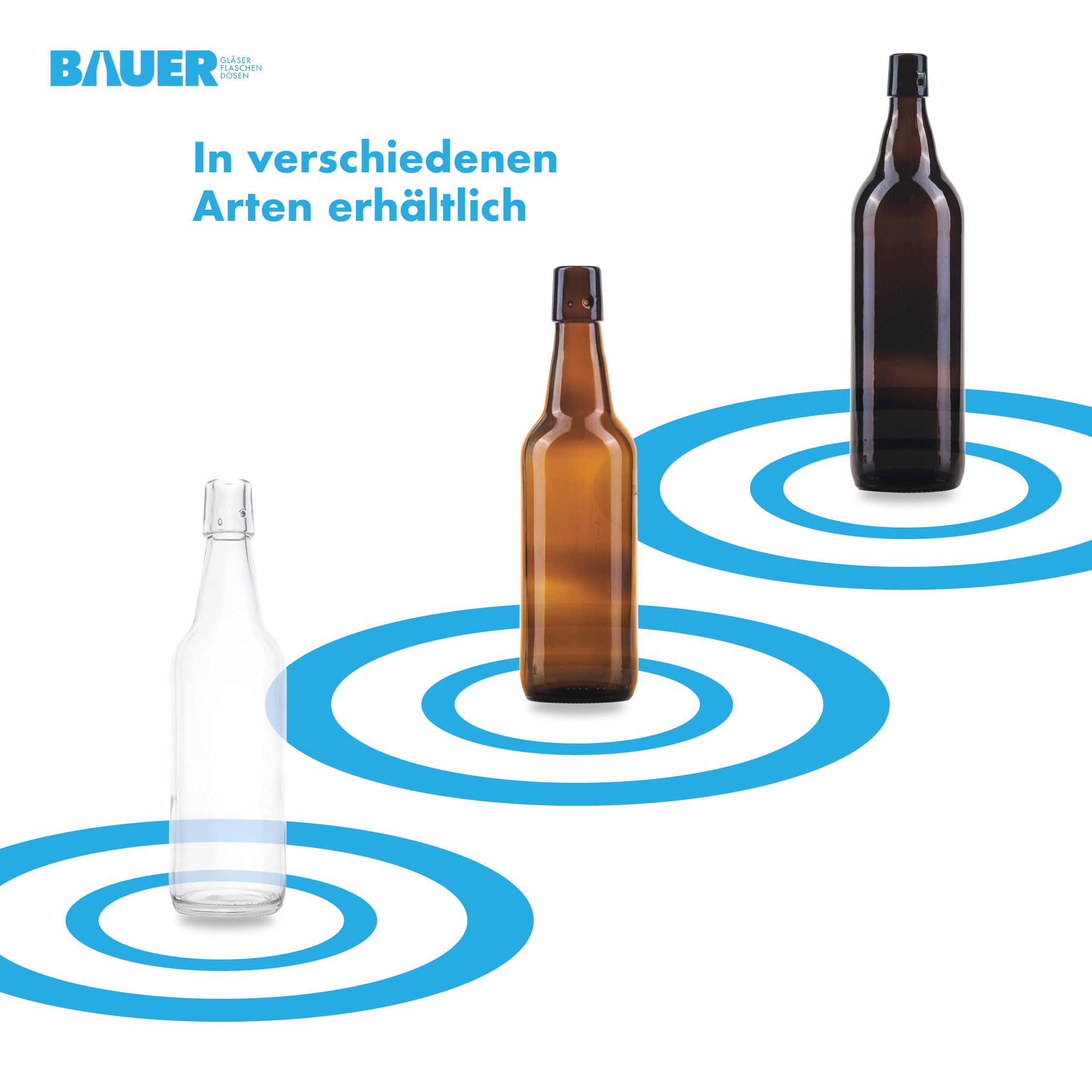 6 botellas de cerveza de 500 ml, color marrón, incluye tapón a juego – 6 botellas de cristal de 500 ml, perfectas como botellas de 500 ml, botellas de licor de 500 ml.