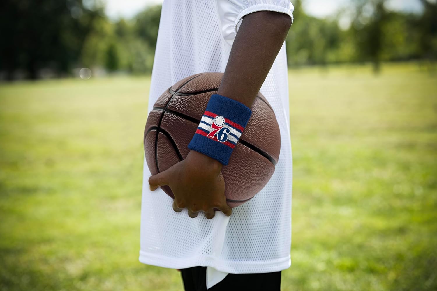 For Bare Feet NBA Officially Licensed Team Logo Headband & Wristband Combo Pack Team Color OSFM - Image 3