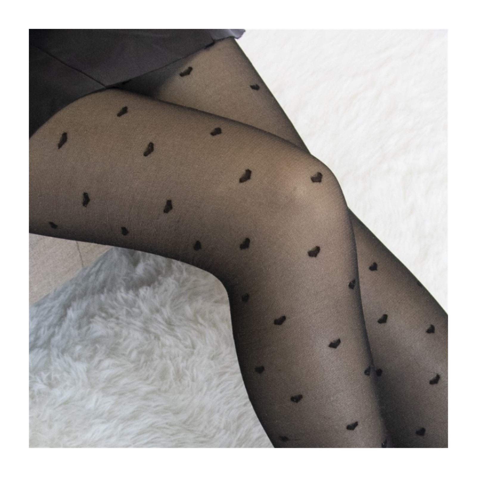 ACiyD Collant da Donna Collant in Nylon con Stampa a Pois Calze a Rete Senza Cuciture Calze Femminili Tatuaggio Finto (Color : Style B, Size : One Size) (Style C One Size)