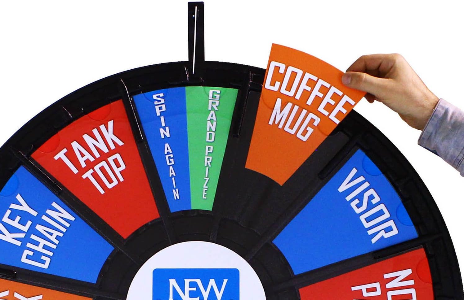 SpinningDesigns 26" Insert Your Own Graphics Prize Wheel with 12 Slots