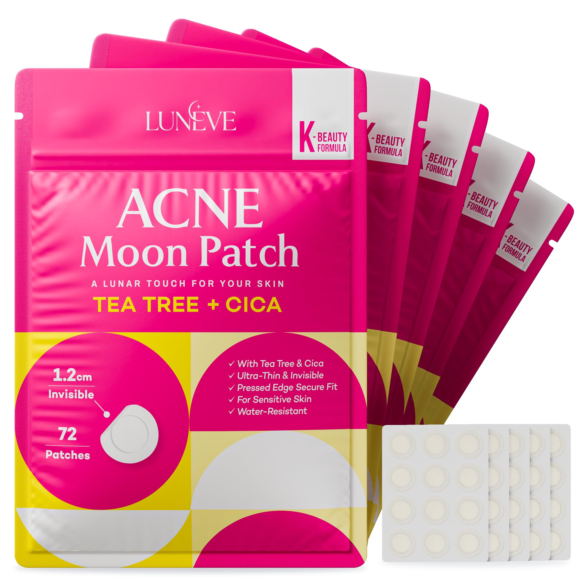 NEW Pimple Patch for Face Hydrocolloid Acne Patches with Tea Tree Cica K-Beauty Invisible Waterproof Spot Stickers for