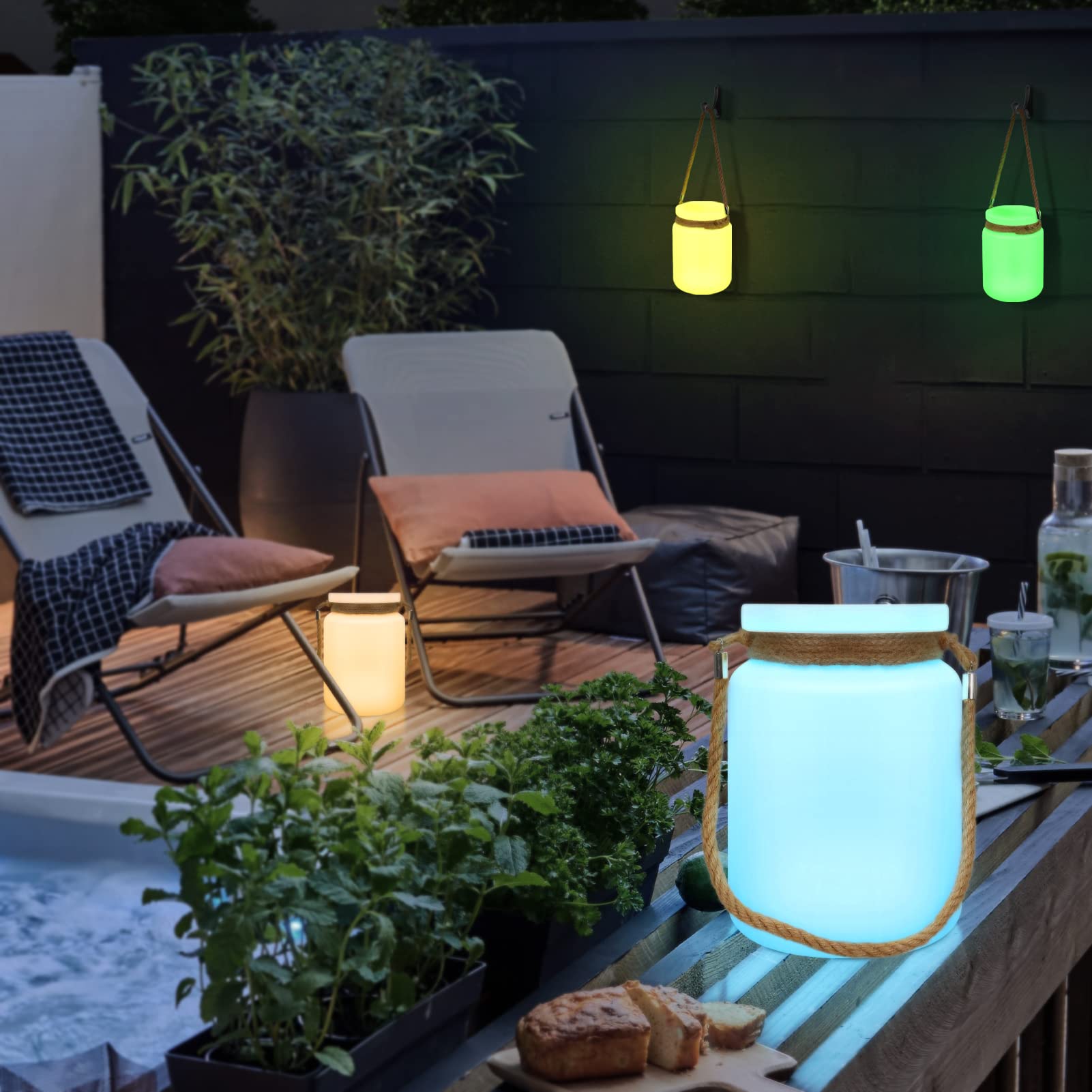 Lampe De Table LED FUYO 8 Couleurs - Rechargeable, Télécommande, IP44 étanche - Pour Jardin, Chambre, Terrasse