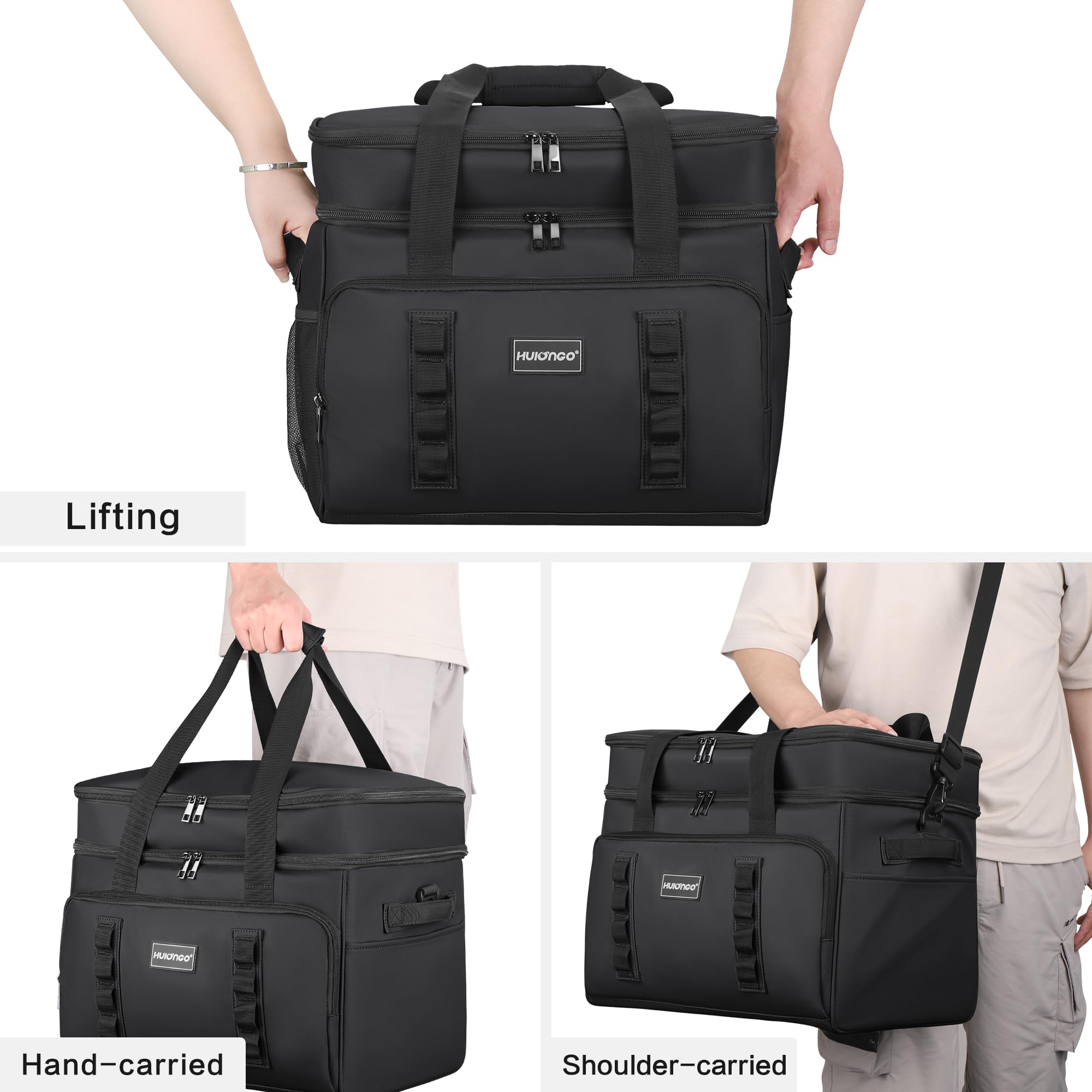 Hulongo Borsa Termica Grande Impermeabile Pieghevole Picnic Doppia Borsa Isolata per Campeggio, Viaggi, Spesa e Pesca, 42L
