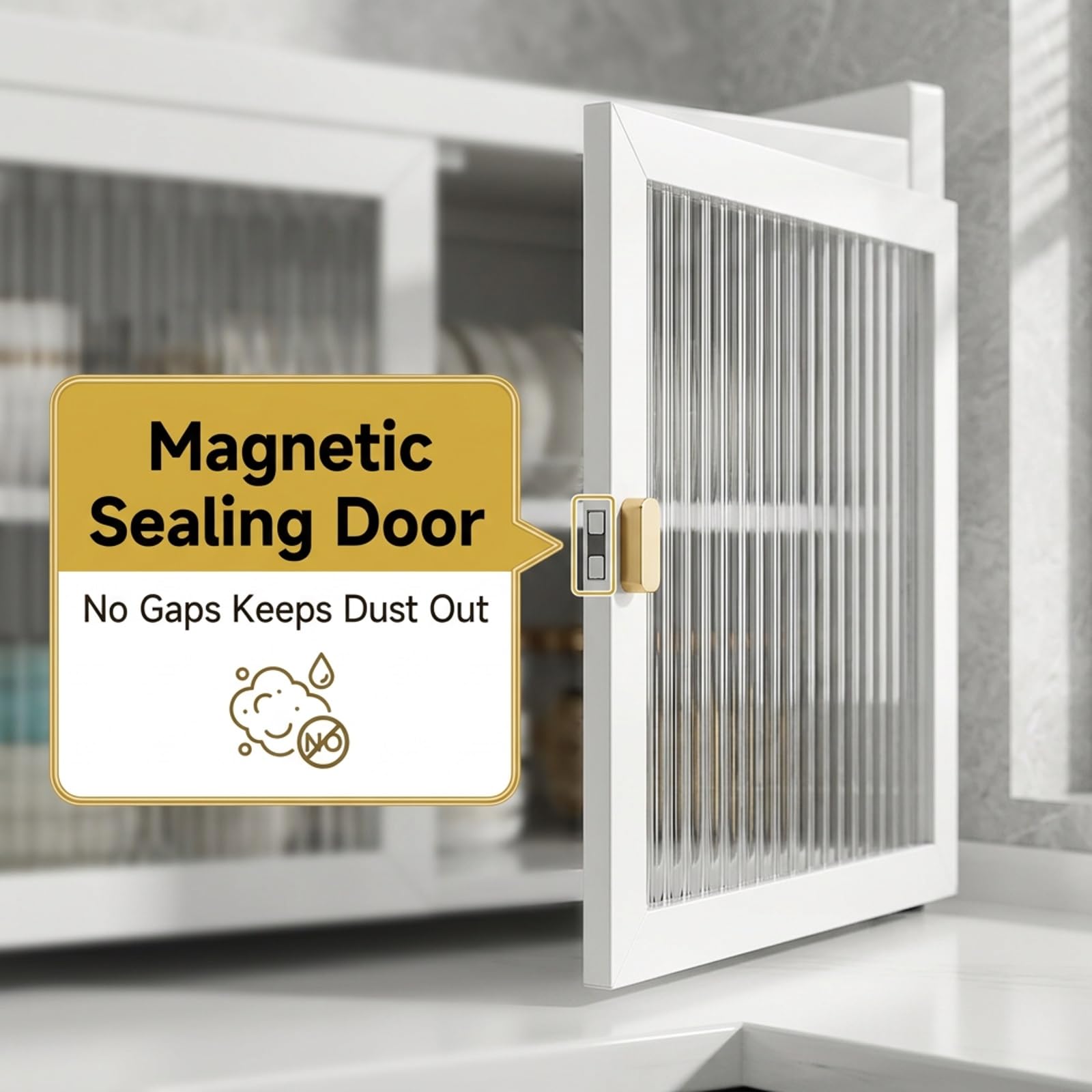 Escurridor de platos de 3 niveles con puerta, organizador de cocina negro