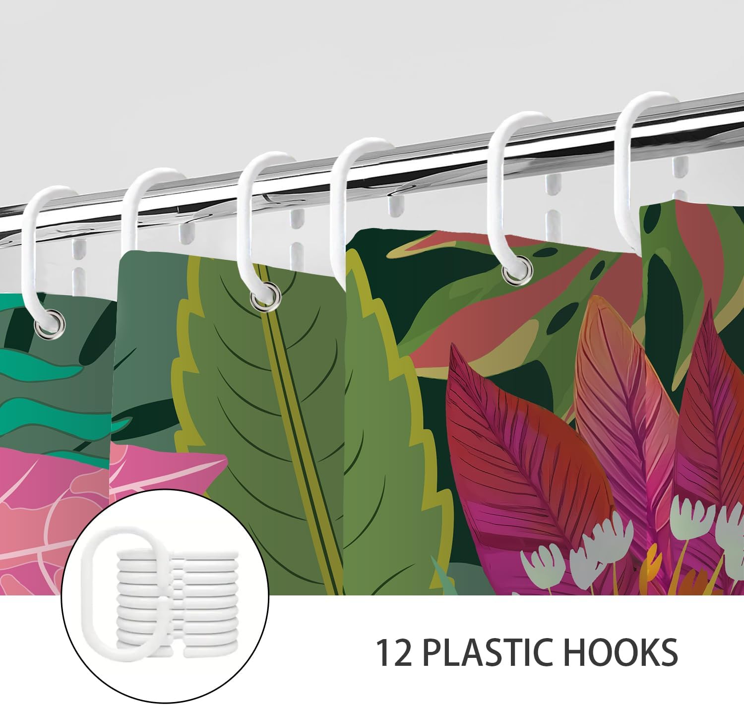 Leopard Shower Curtain, Black Cheetah Print Shower Curtains Set, Vintage Animal Patterned Polyester Fabric Shower Curtains for Bathroom with Hooks 72X84IN