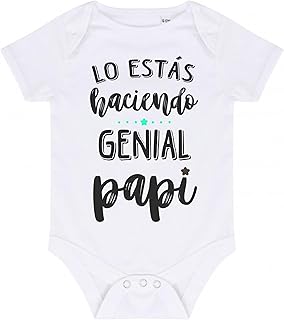 Genérico Body Bebé Frases Papá | Body 100% algodón regalo papá | Regalo ideal para sorprender el día del padre