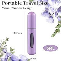 Vista 2 de MEIPO Botella de perfume de viaje recargable, mini atomizador de fragancia, estuche portátil para bomba de aroma, botellas de spray para viajes