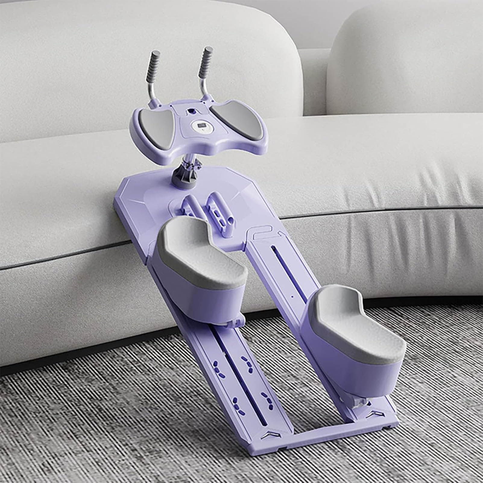 LJLYYDS Crawling Training Machine Spine Twist And Stretch Trainer for Back Pain Relief, Crawling Machine for Core Training, 3-Level Adjustable & Digital Display Home Gym Equipment Purple