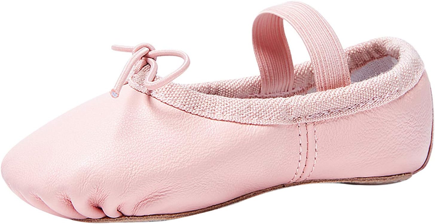 Ballet Shoes for Girls Toddler Genuine Leather Ballet Dance Slippers for Toddler/Little/Big Kids/Boys