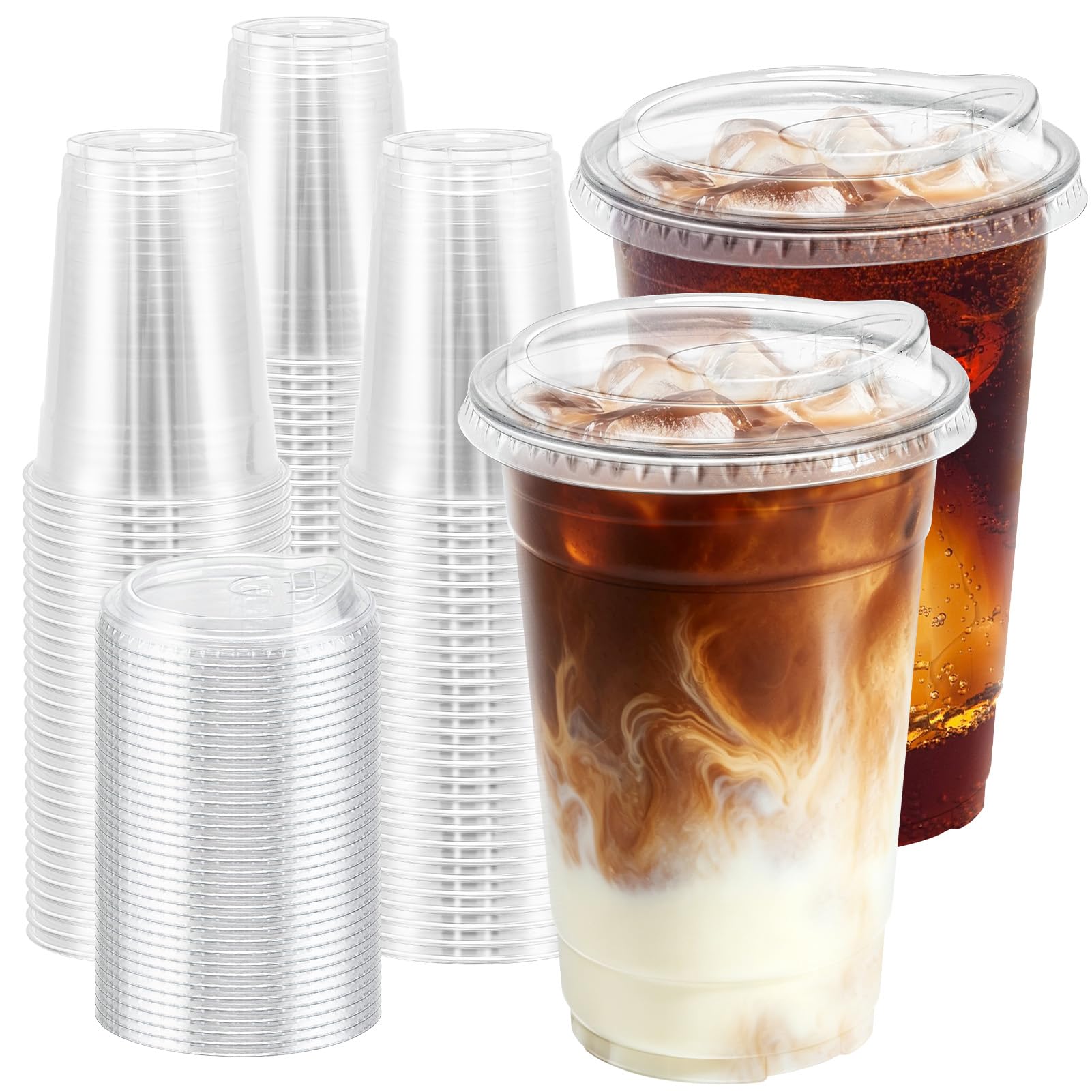 Clawsoff 20 oz Plastic Cups with Lids