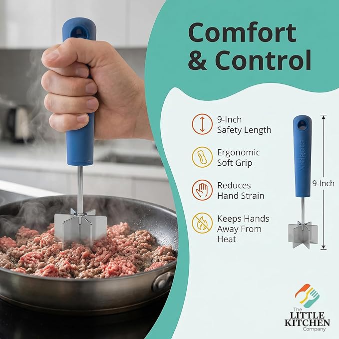 Ablandador de Carne de Acero Inoxidable Xidgets Verde miniatura 8