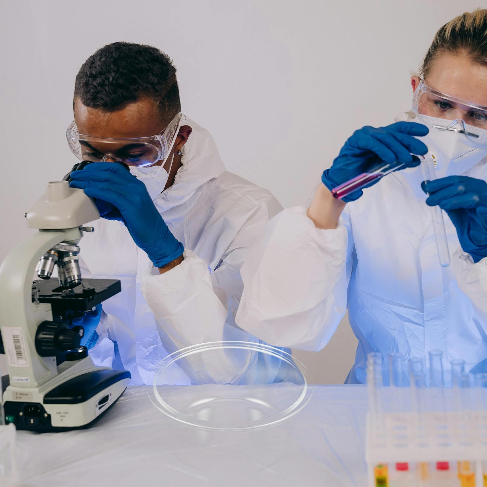 Luxshiny Runder Glasbehälter mit Deckel für Chemische Flüssigkeiten Außergewöhnliche Transparenz und Klare Sicht als Lehrmittel im Labor