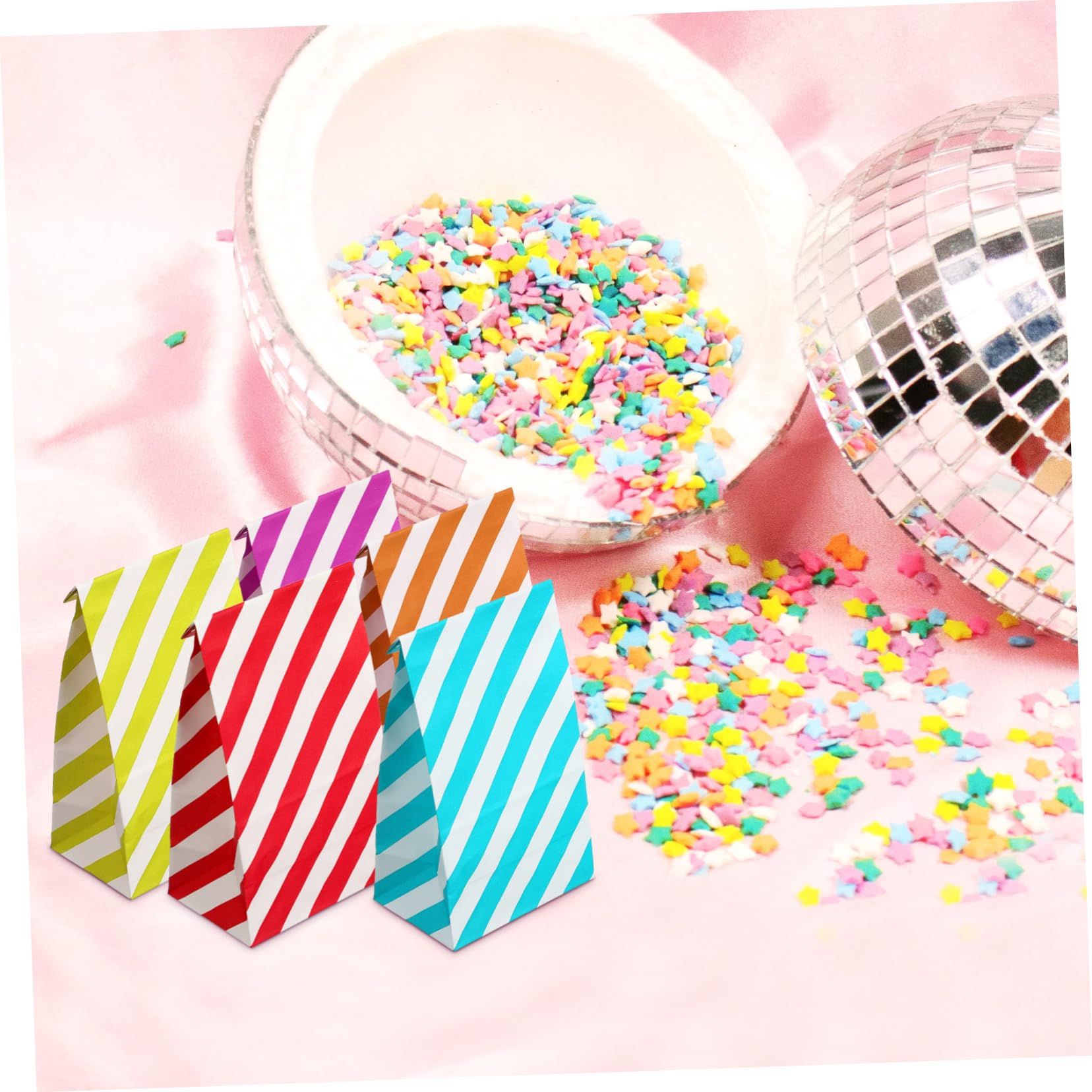 CIYODO 80 Piezas Bolsas Coloridas para Fiestas Pack de Unidades Rojo Rosa Azul Verde Naranja para Snacks y