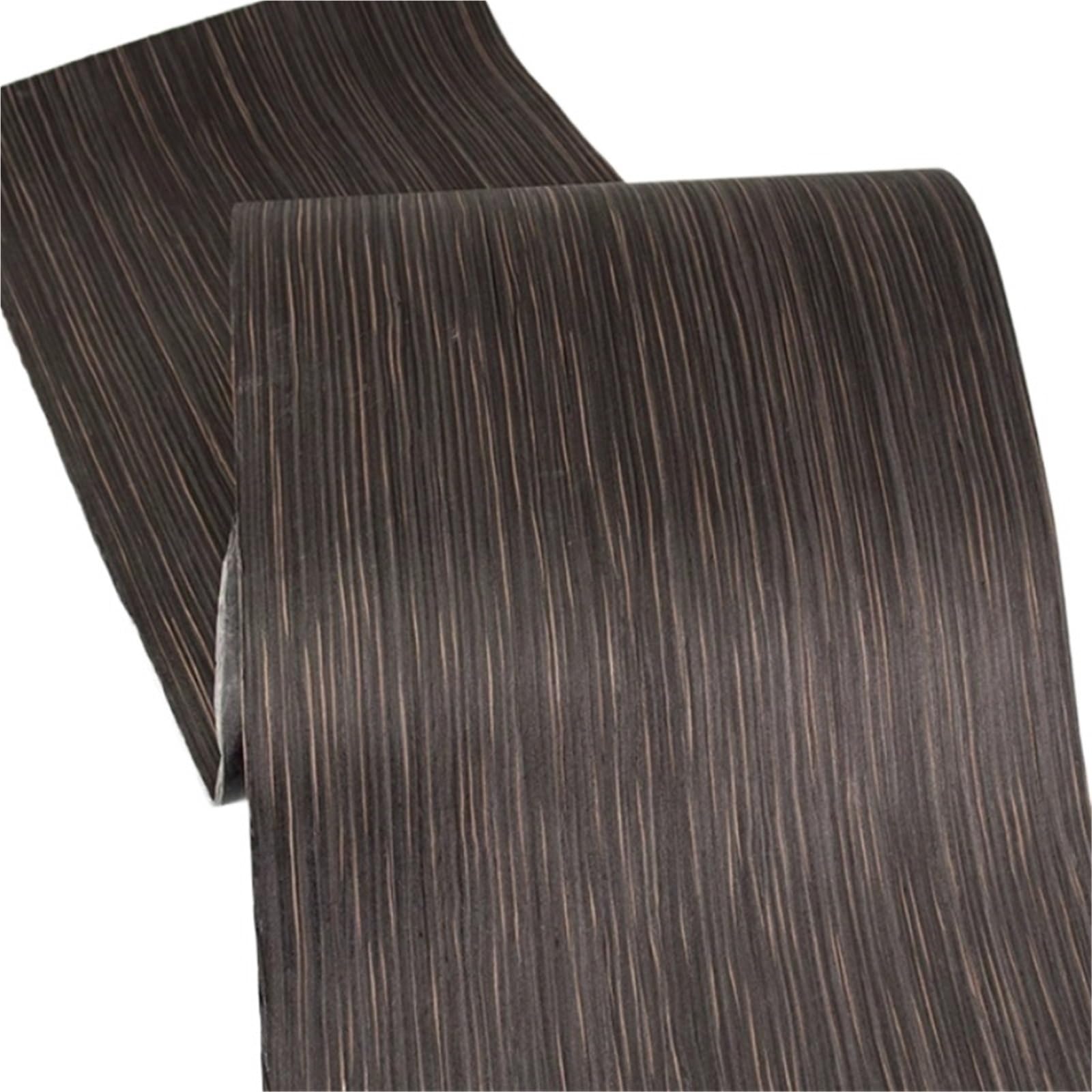 Padgcnor Color 3 Wood Veneer Edging Tape Technology Black Sandalwood Veneer With Parasol Wood Pattern L: 2.5Metersx580x0.25mm(Color 3)