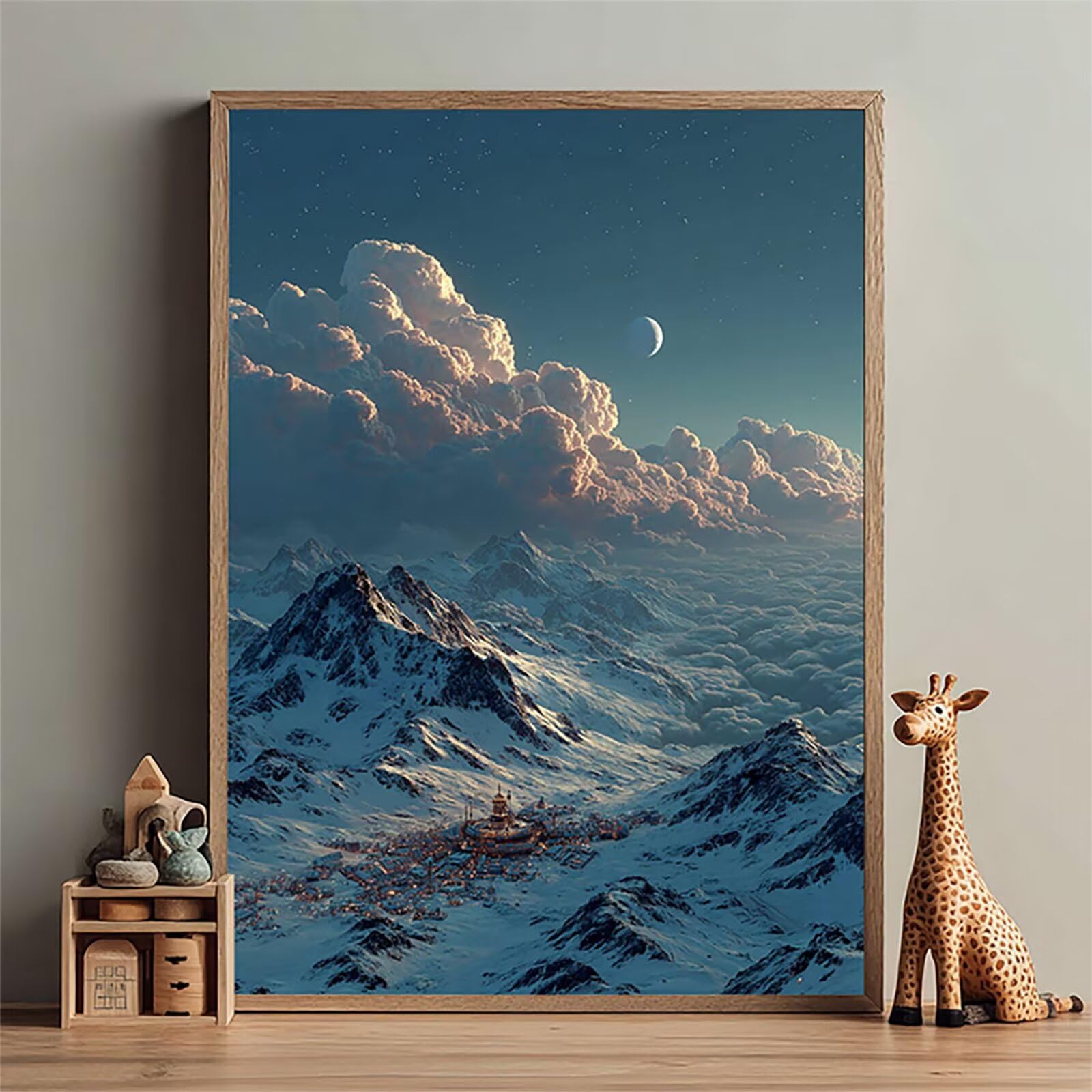 Snow Mountain diamentowe zestawy artystyczne dla dorosłych, Cloud 5D DIY diamentowy obraz dla dorosłych, DIY, pełne wiercenie, kryształowe zestawy klejnotów dla początkujących, haft krzyżykowy 5D