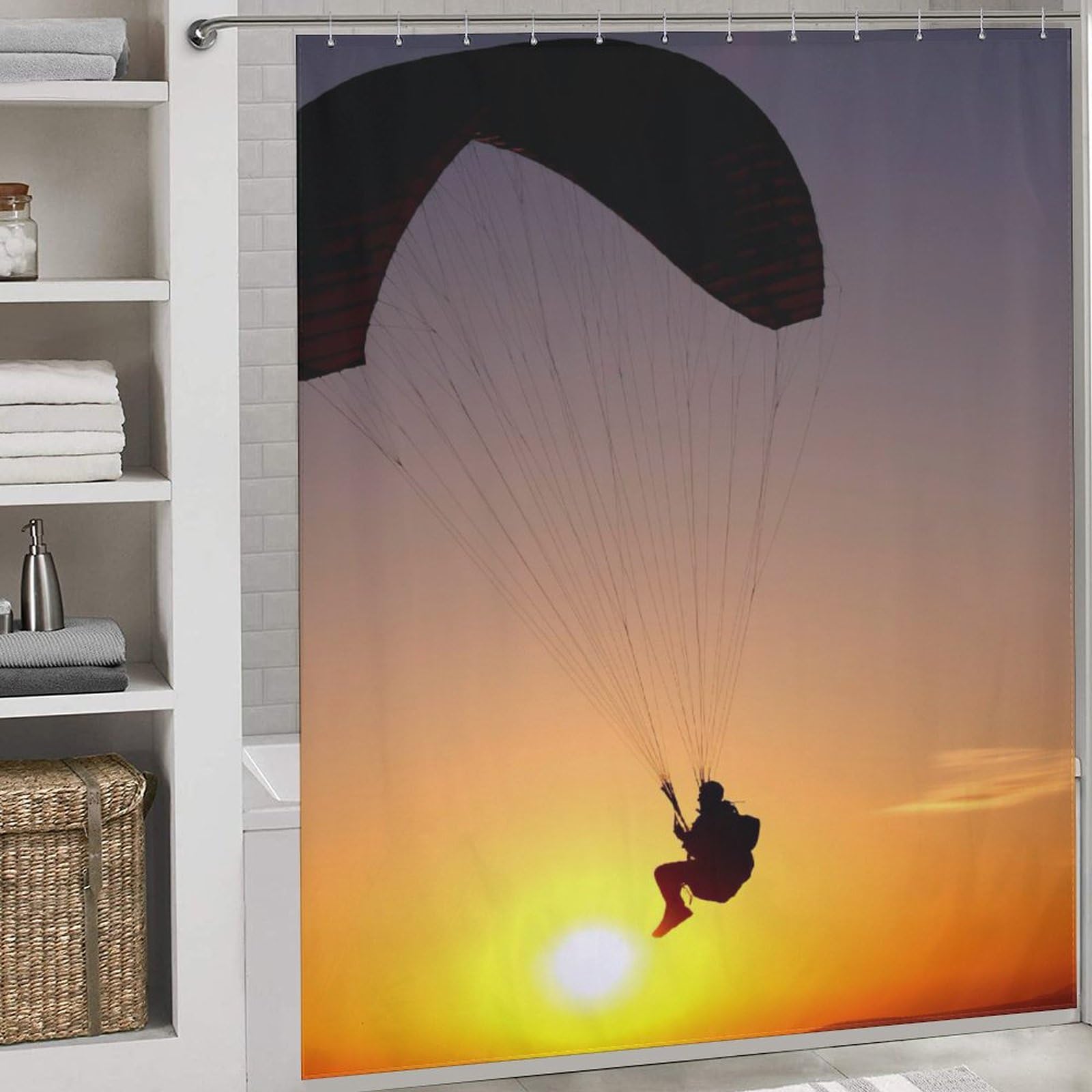 Rideau de douche parapente : fini l'eau au sol dans votre salle de bain