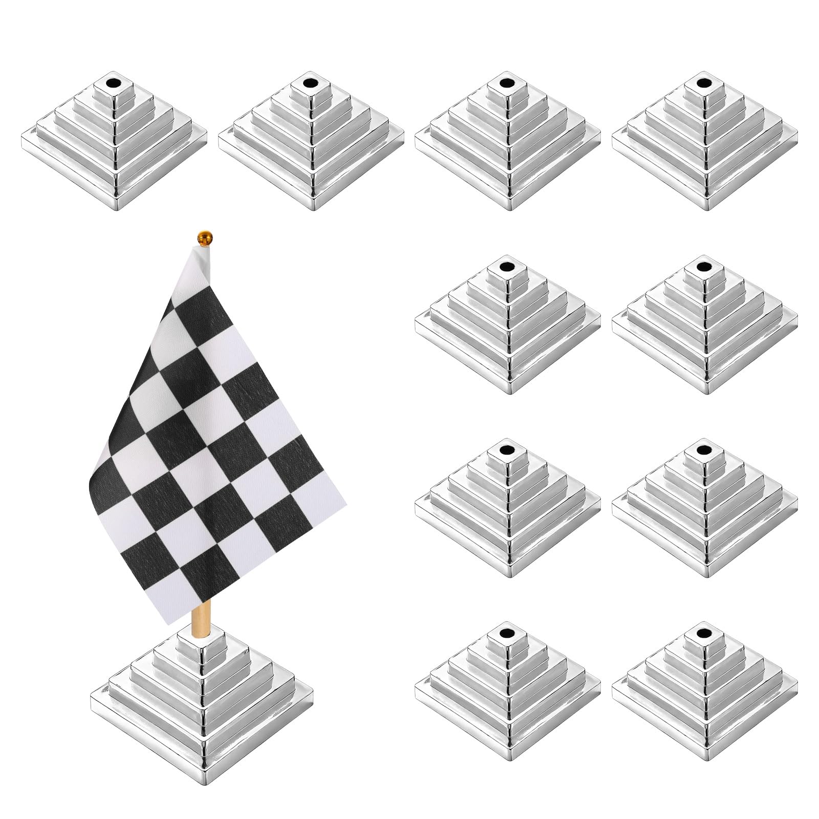 Support de drapeau de table PATIKIL en lot de 100 mini bases carrées