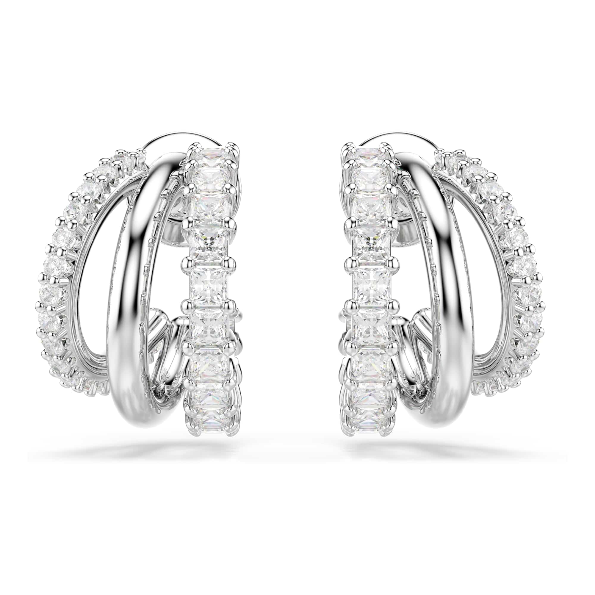 Swarovski Hyperbola Collezione, Taglio rotondo, Bianco, Placcato rodio
