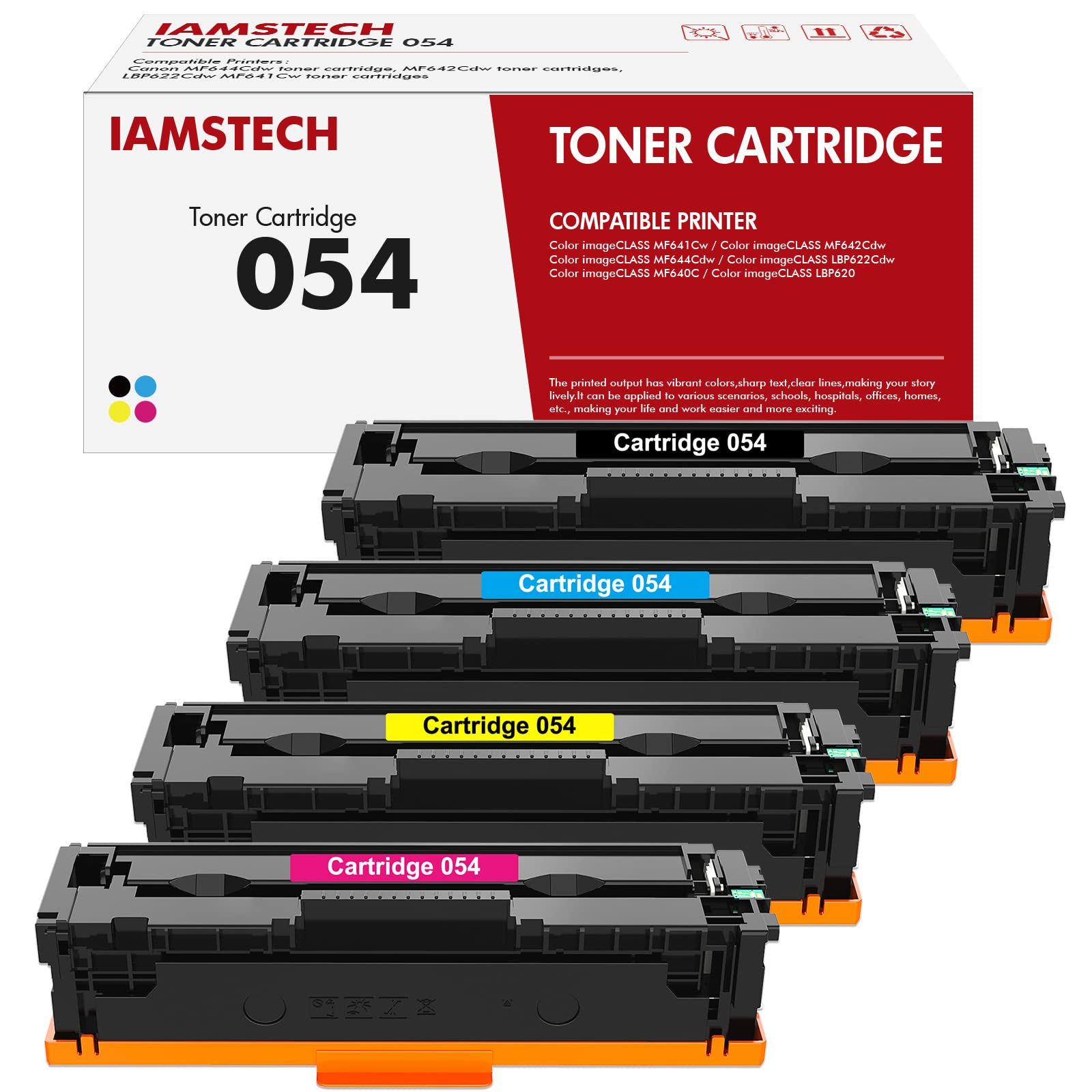 Amazon.co.jp: iamstech 054H 054 トナーカートリッジ 高収率 4パック