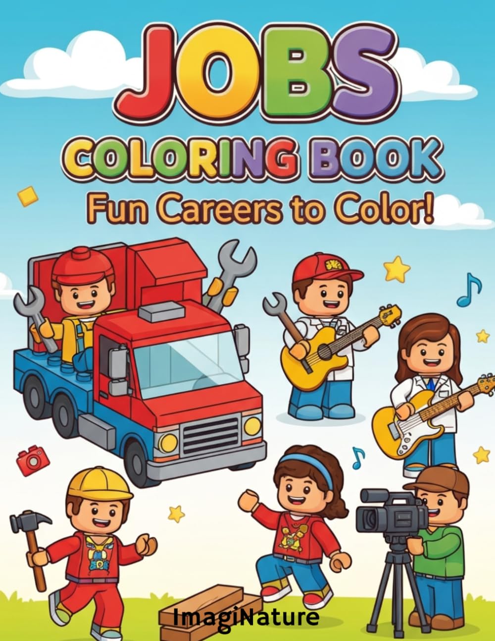 JOBS Coloring Book: Fun careers to color!