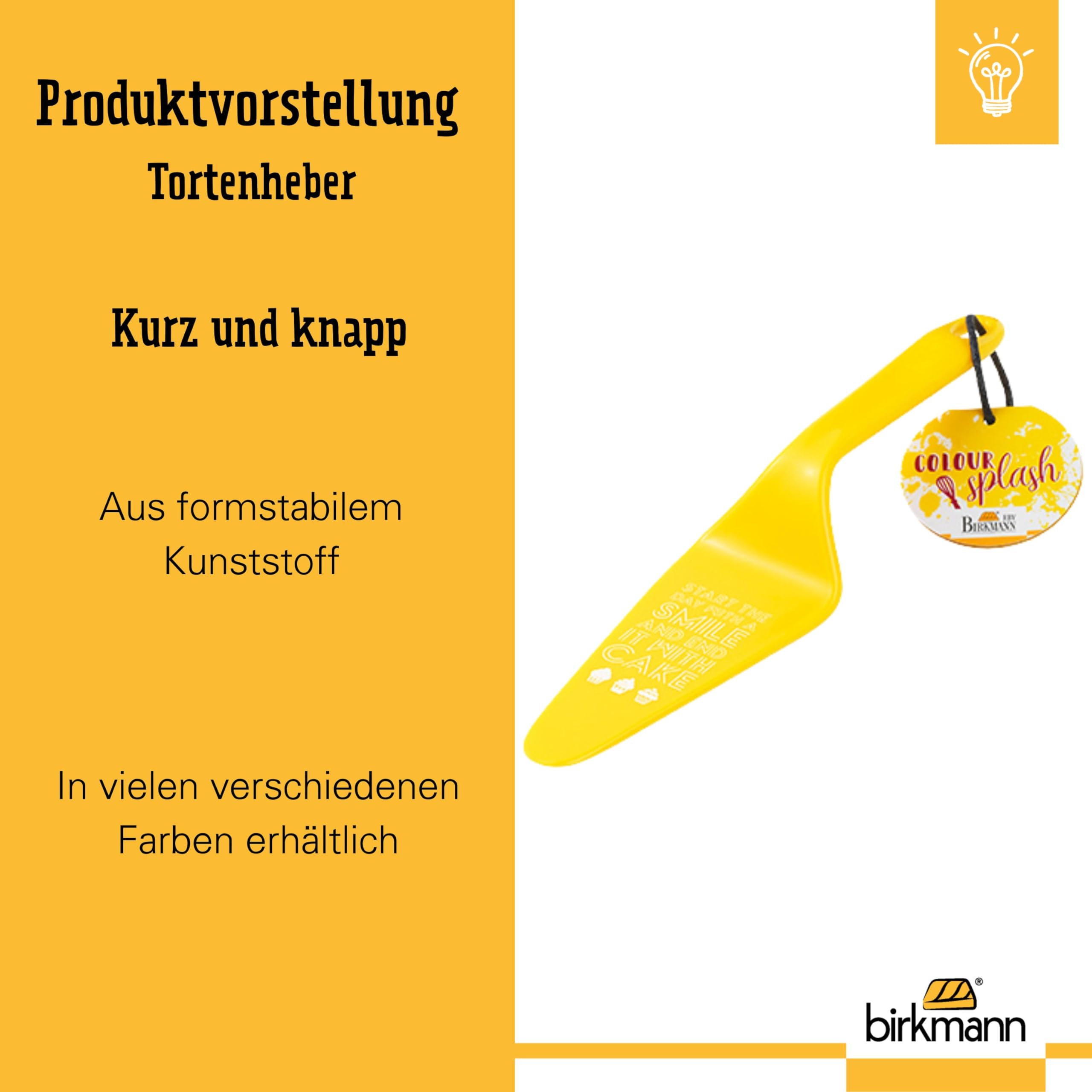 RBV Birkmann 429703 Cake Slice Plastic Yellow, 26 cm x 6 cm - Image 4