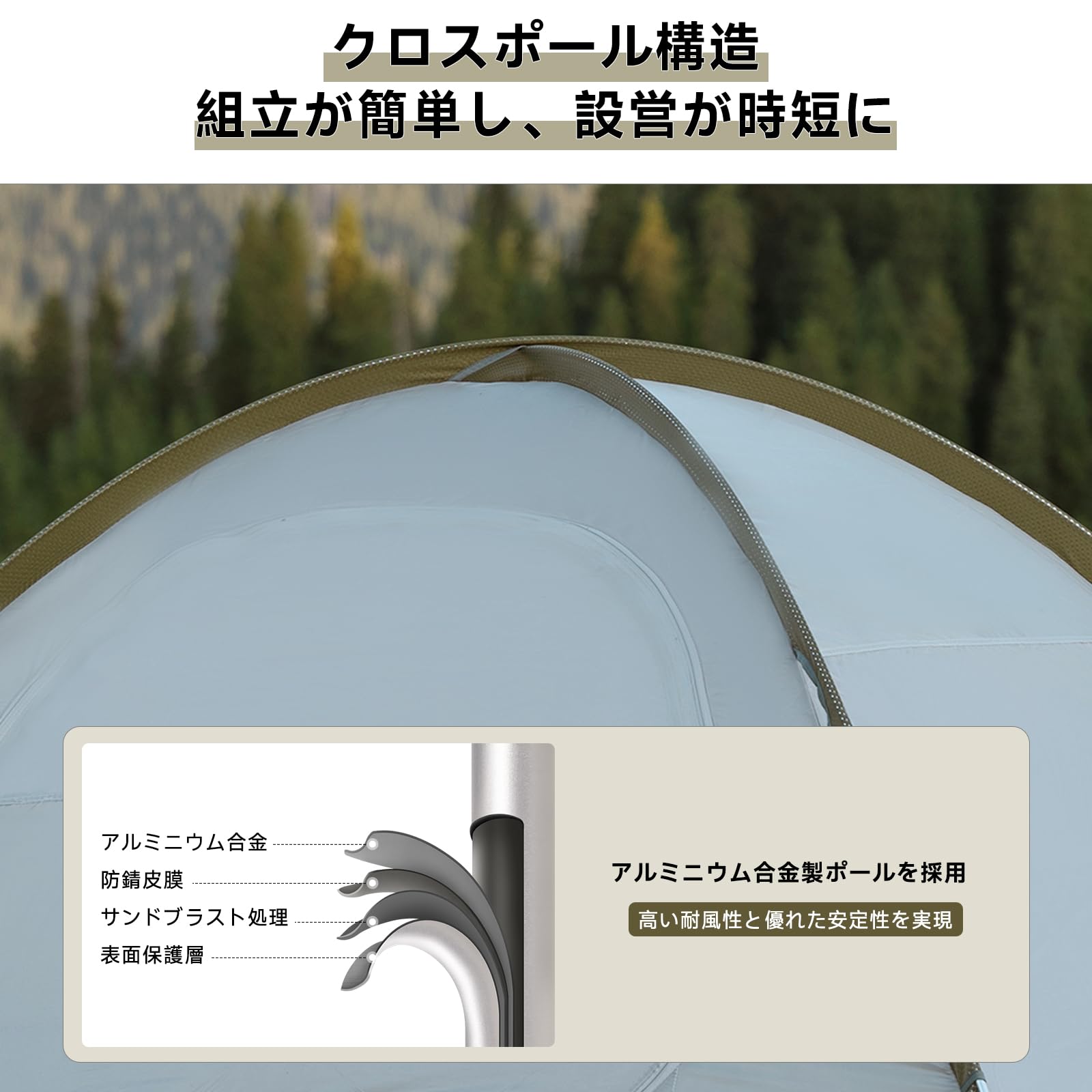 Amazon.co.jp: MOBI GARDEN テント キャンプテント 二重層 軽量