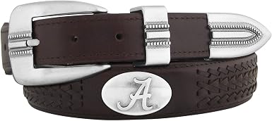 Full Grain Leather Braided Concho Belt 