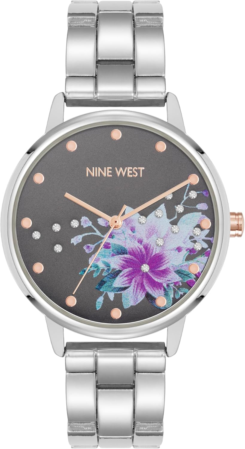 Nine West Womens Crystal Accented Bracelet Watch Bhutan Ubuy