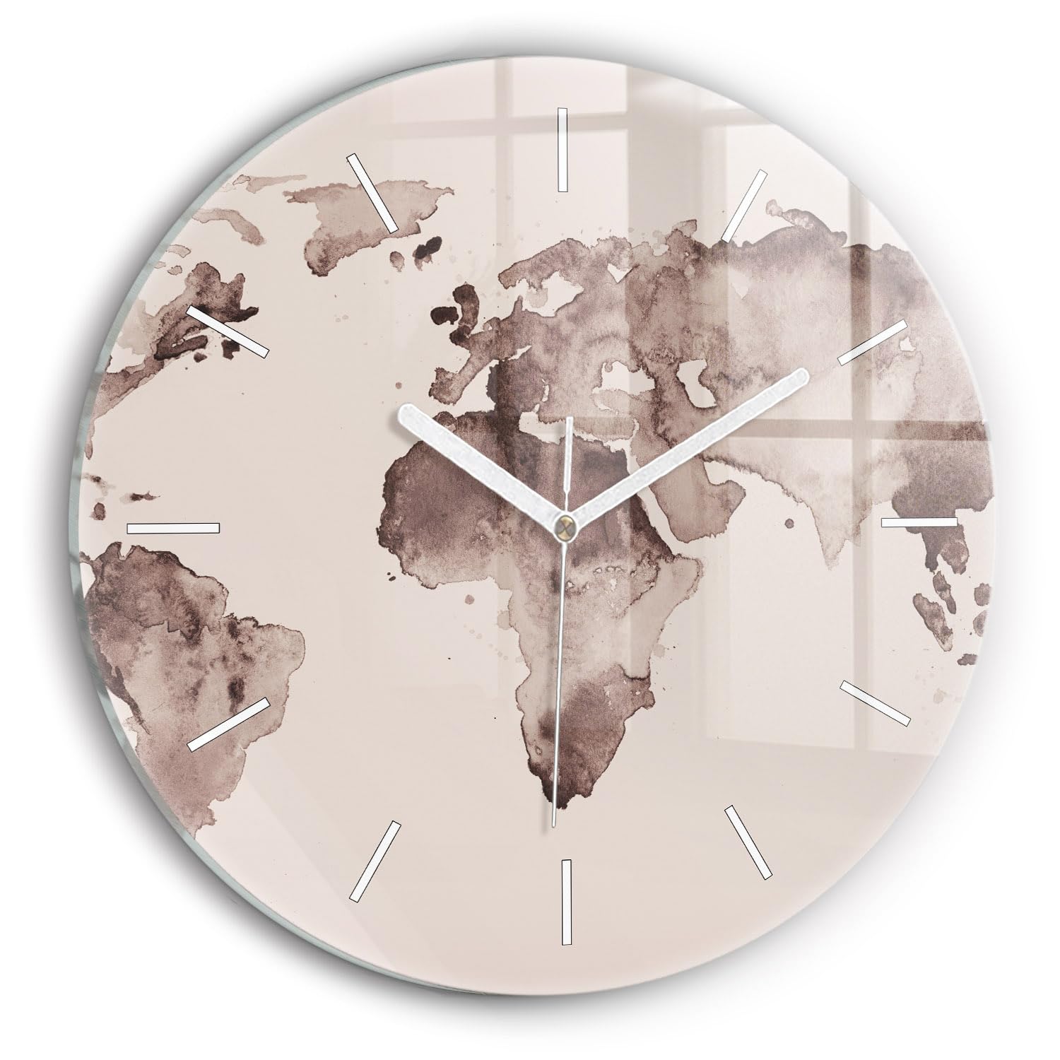 Horloge carte du monde pour salon et bureau moderne