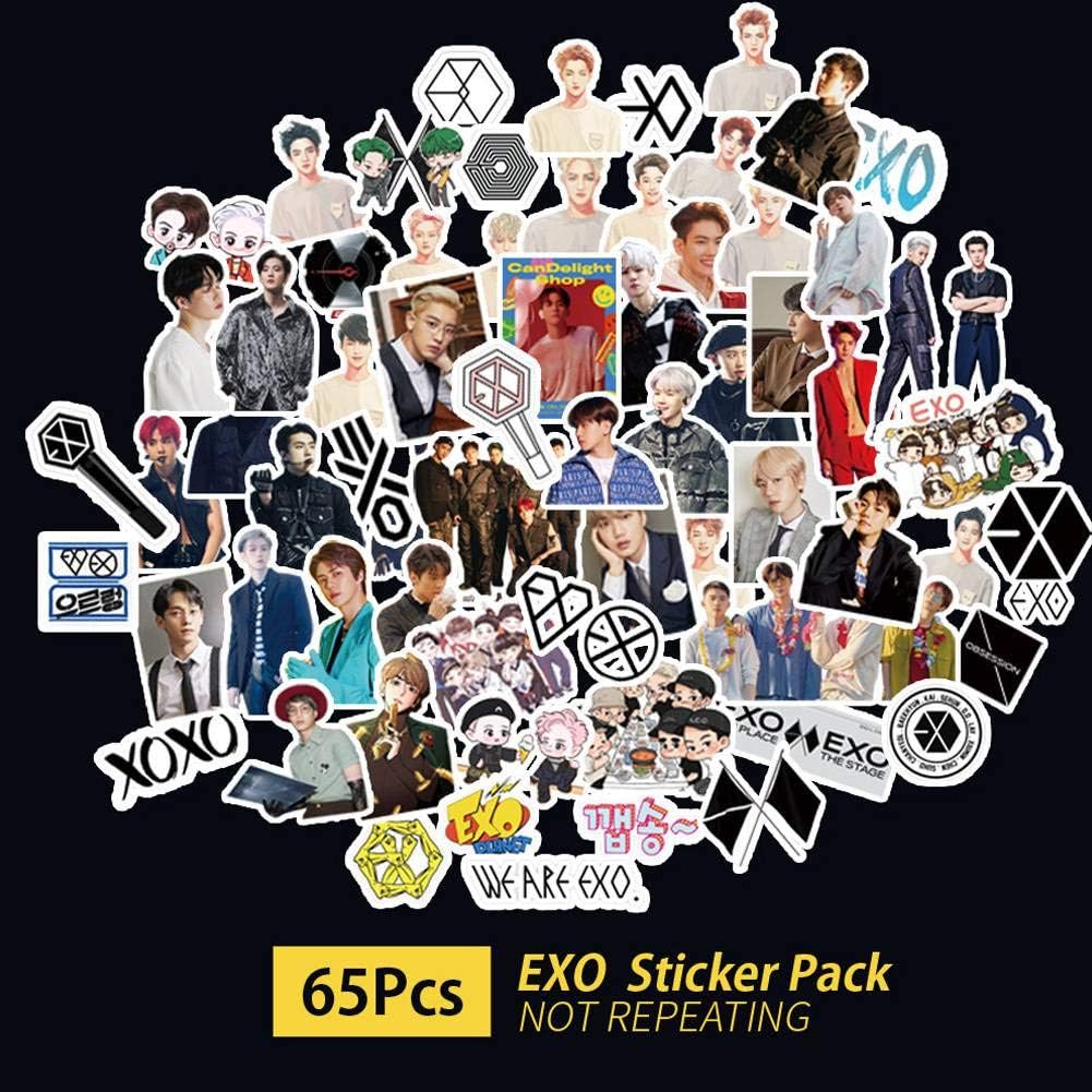 Amazon Co Jp Glorwefy Kpop 人気韓流グッズ Exo エクソ スーツケースステッカー 防水シールステッカー フォトステッカー 漫画 ヘルメット アニメ かわいい ギター ノート 手帳 スケートボード Pvc パソコン 車 65枚セット 文房具 オフィス用品