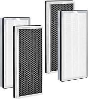 Vista 10 de Paquete de 4 filtros de repuesto para purificador de aire serie 40, compatible con MA-40, 75% de prefiltro, 20% H13 HEPA, 5% carbón activado