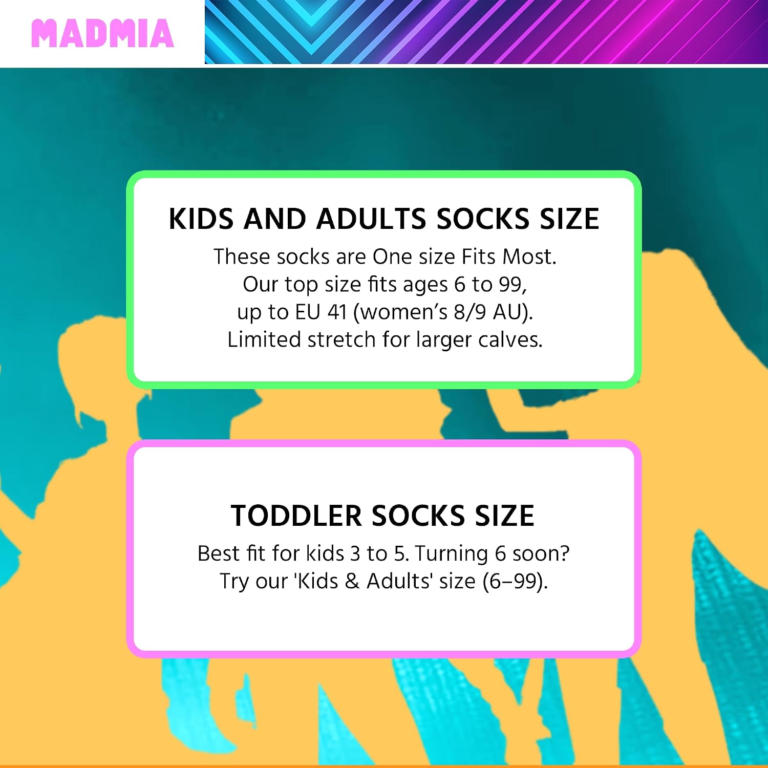 MADMIA Kpop Demon Hunters Knee-High Socks – Colorful Dress-Up Socks for Toddlers Ages 3–5, Fun Crazy Sock Day Gift