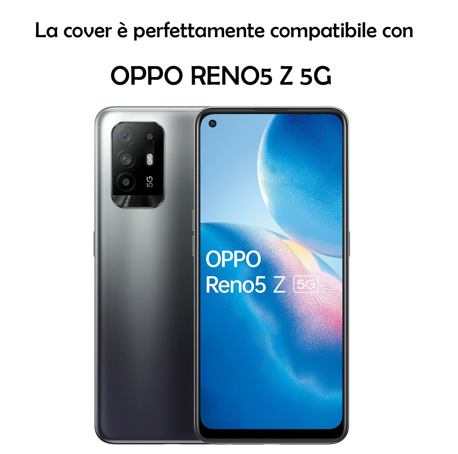 Mixroom Cover Per Oppo Reno 2Z | Custodia In TPU Morbido | Fantasia Unicorni E Nuvolette | Stampa UV | M768 - 4