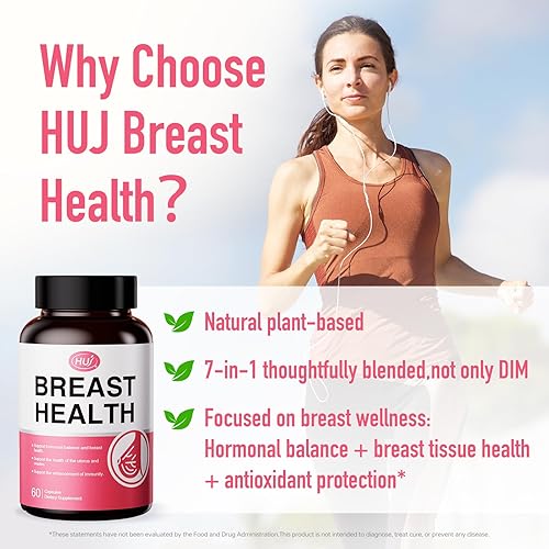 Miniatura 3 de HUJ Salud mamaria - Suplemento DIM - Contiene Vitex Agnus-Castus, semillas de lino y extracto de semilla de brócoli - Apoya el equilibrio hormonal,