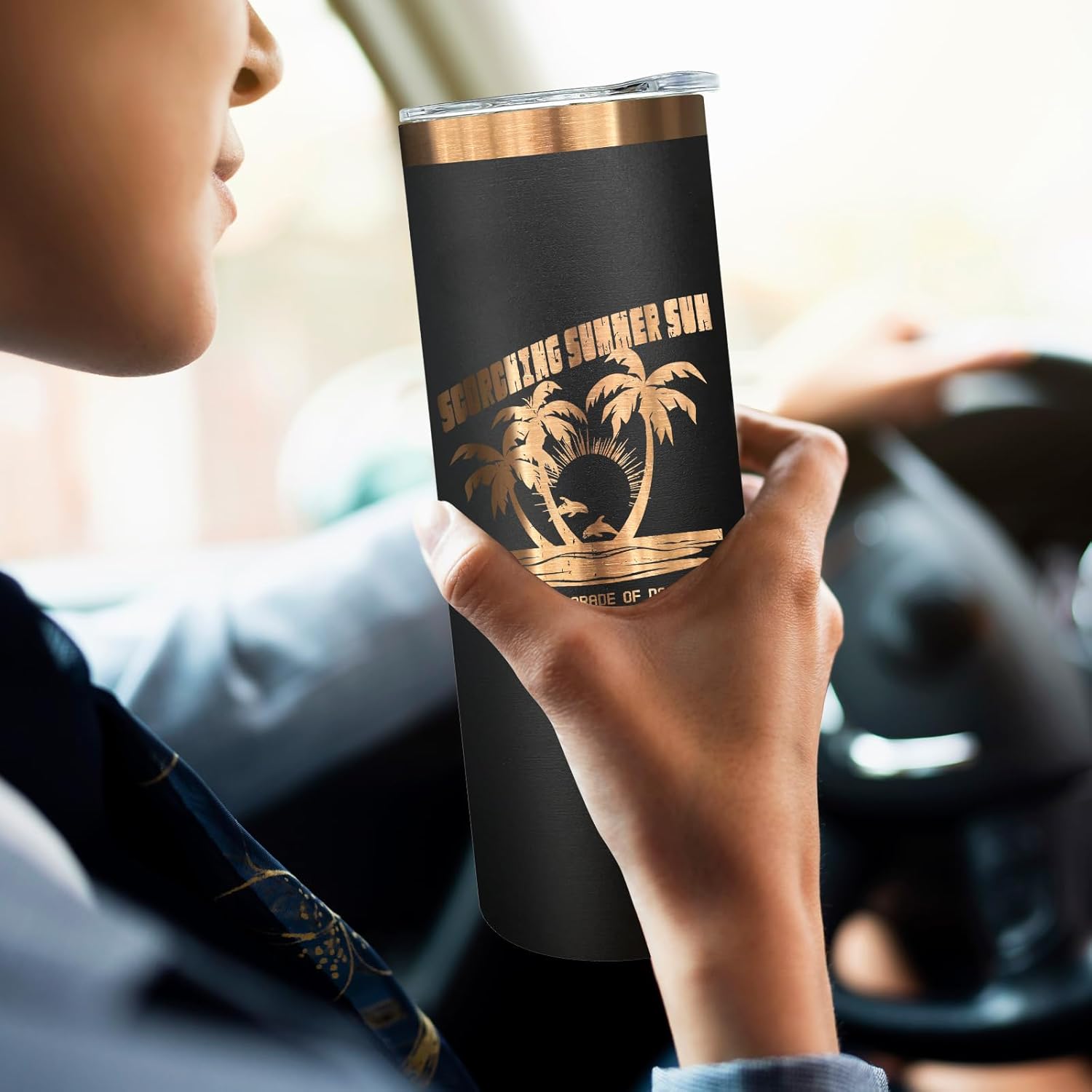 20 oz Skinny Tumblers Bulk 8 Pack, Stainless Steel Insulated Tumbler with Lids and Straws, Slim Double Wall Powder Coated Travel Coffee Mugs Reusable Cup for Hot Cold Drinks (Black,8 pack) - Image 6