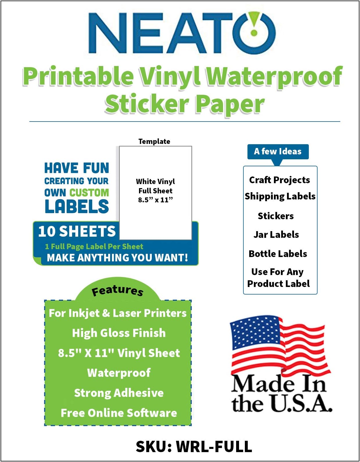 online labels waterproof sticker paper