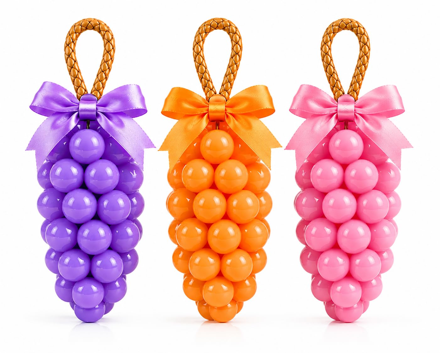 3 grapes soap combo – handmade grape cluster bath soap with hanging rope moisturizing, nourishing & refreshing bath soap set decorative hanging soap for daily skin care & gifting