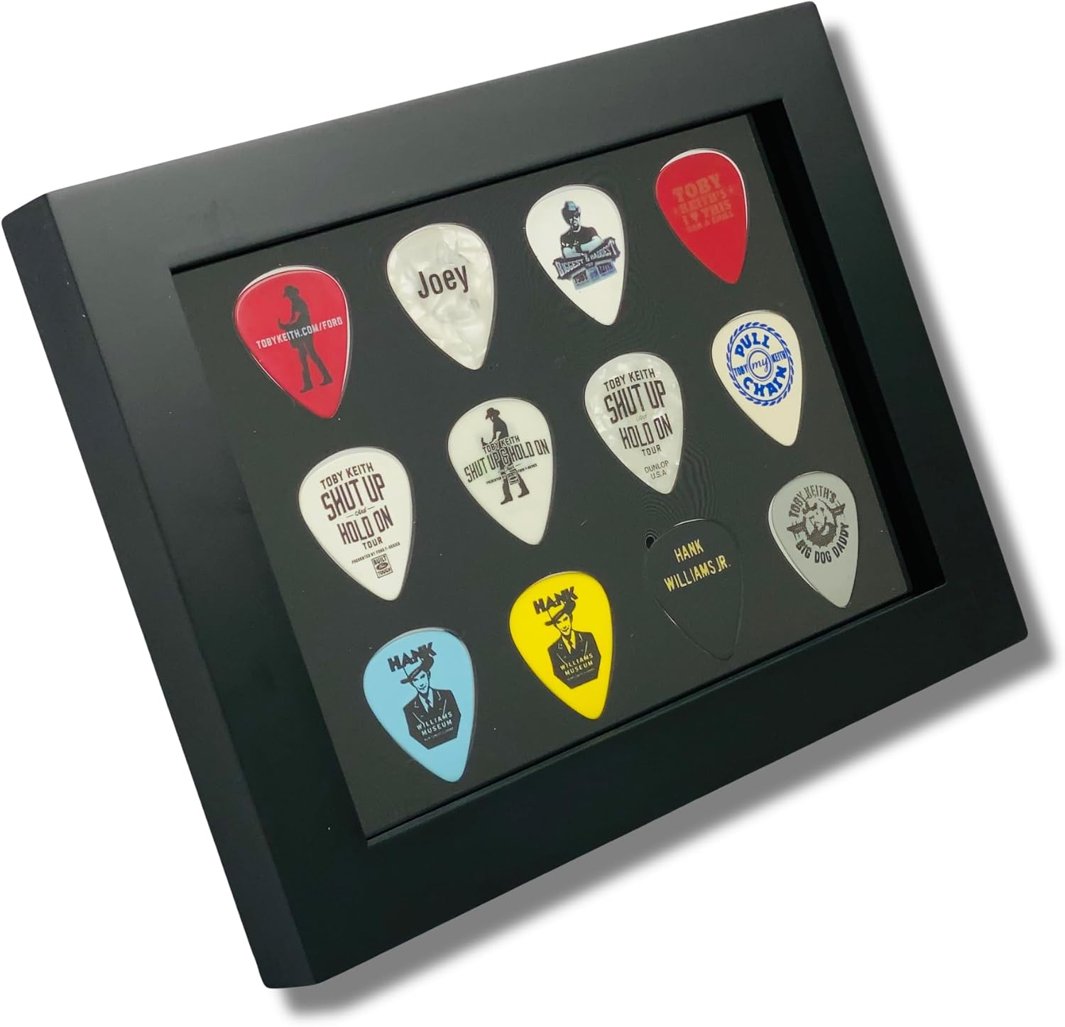 5" x 7" DOUBLE SIDED Horizontal Guitar Pick Display Frame - Black