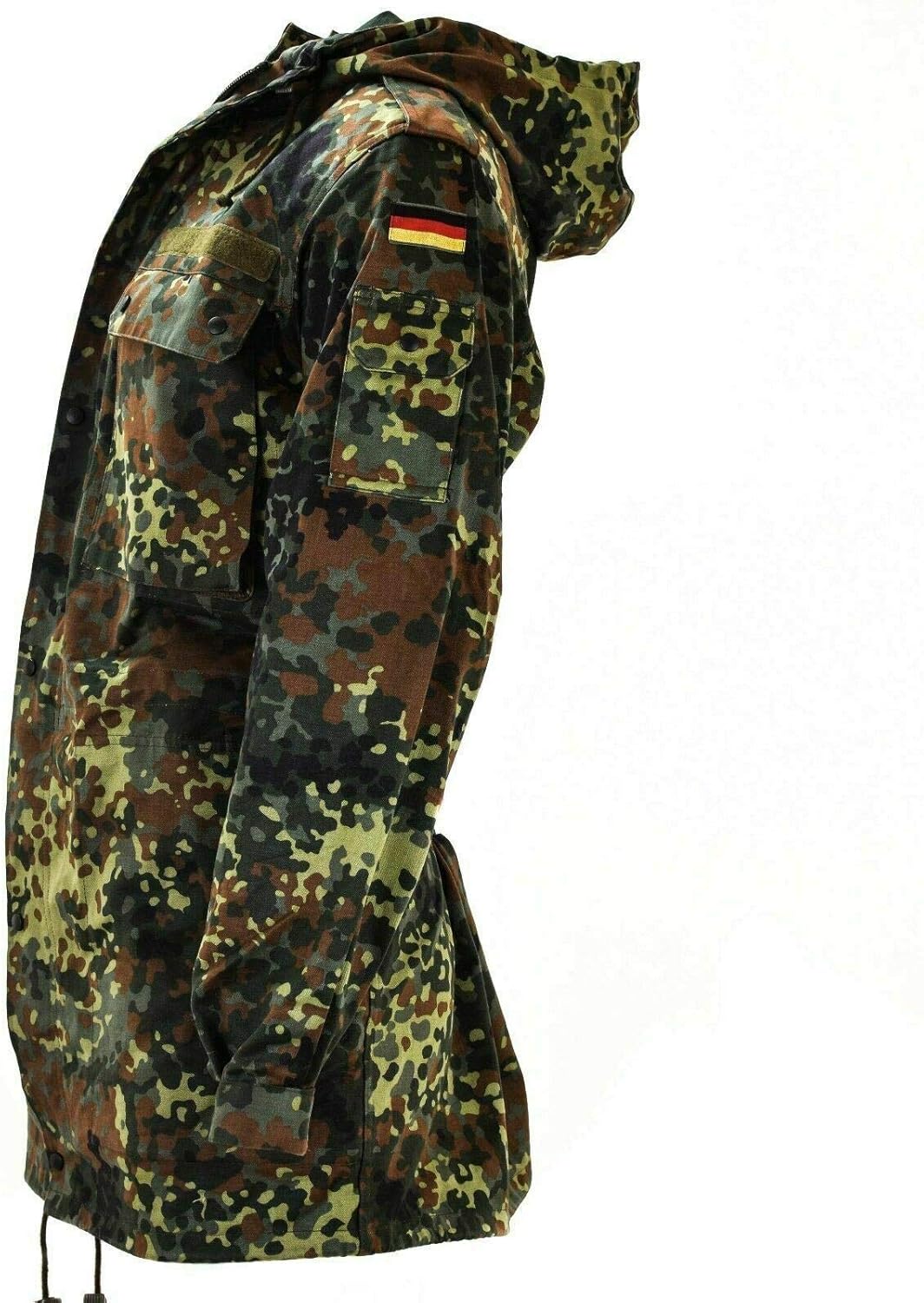 Original German Army Field Jacket Military Issue Hooded Parka Flecktarn camouflage Combat - Image 2