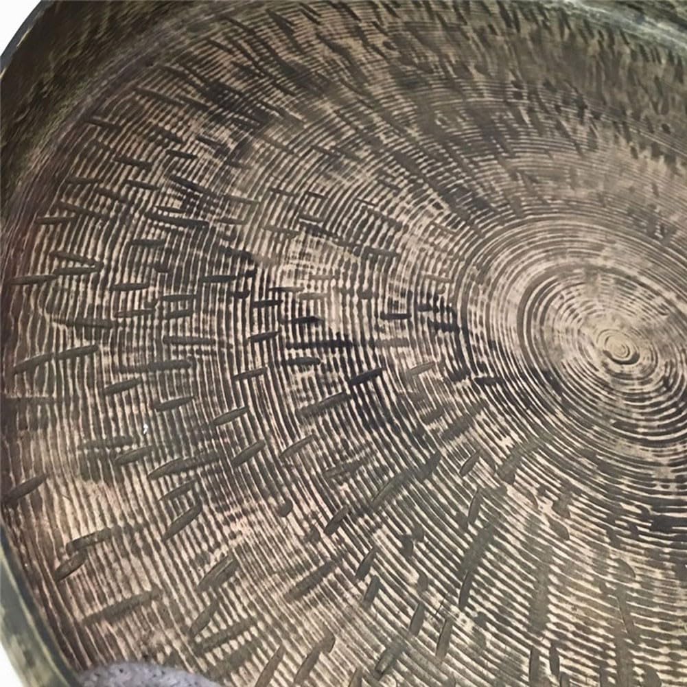 Gong de ópera, gong de latón Gong de ópera chino de bronce con fondo y lados altos, 30-40 cm, tratamiento de sonido(36cm)
