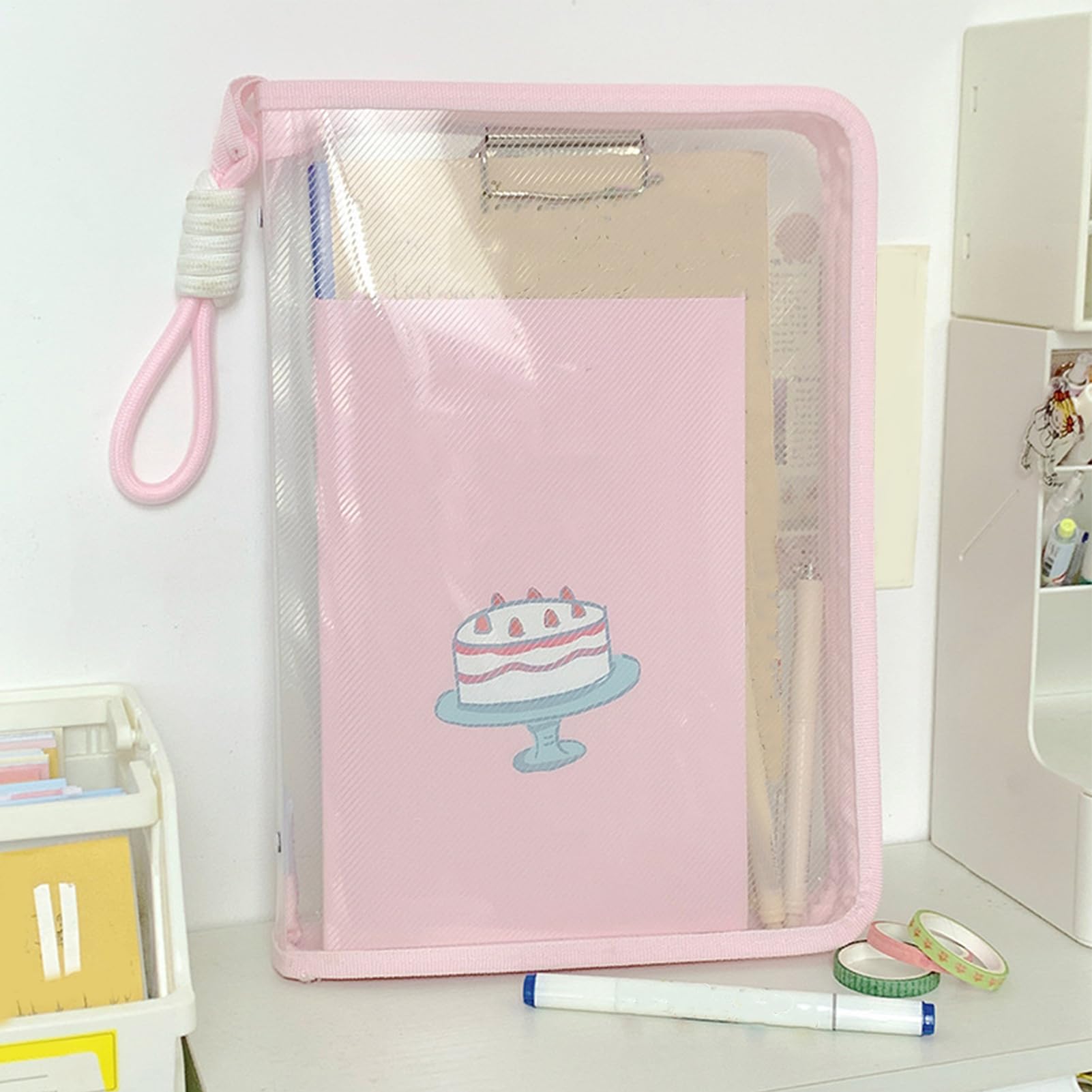 Buste Trasparenti Con Cerniera Per Documenti Buste Sigillabili per File con | Contenitore Capiente E Robusto Per Materiale Scolastico Fogli Quaderni Libri Di Carta