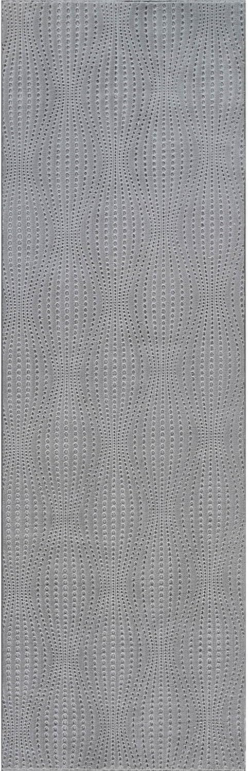 Luul Home Modern Gray Non Slip Runner Rug 2x7 Non Skid Soft Rubber Back Hallway Rugs Kitchen Bedroom and Laundry Room Runners Easy Cleaning Stain Resistant Non Shedding Carpet 2 x 7