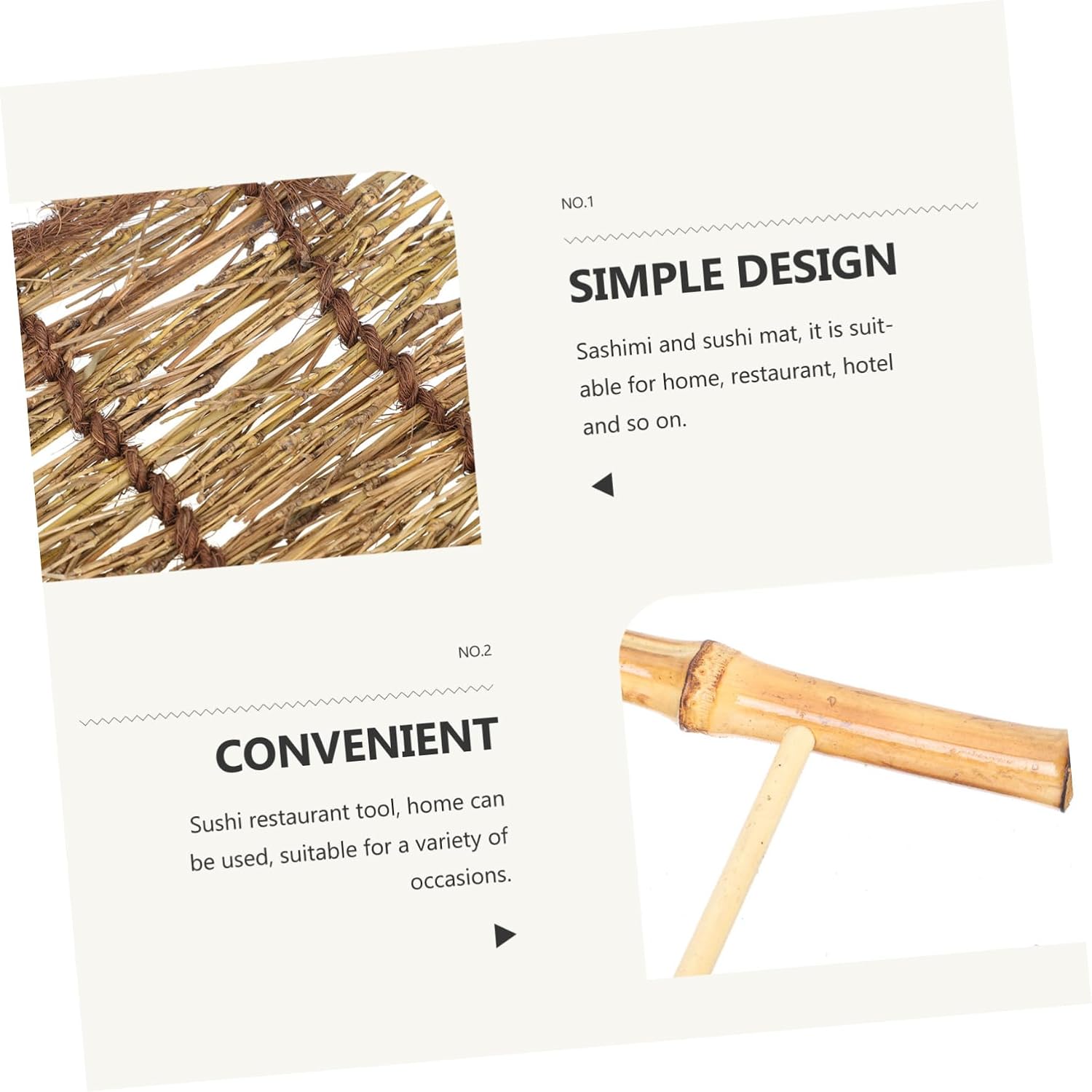 Japanese Sashimi Bamboo Fence Decoration Set for Sushi Display