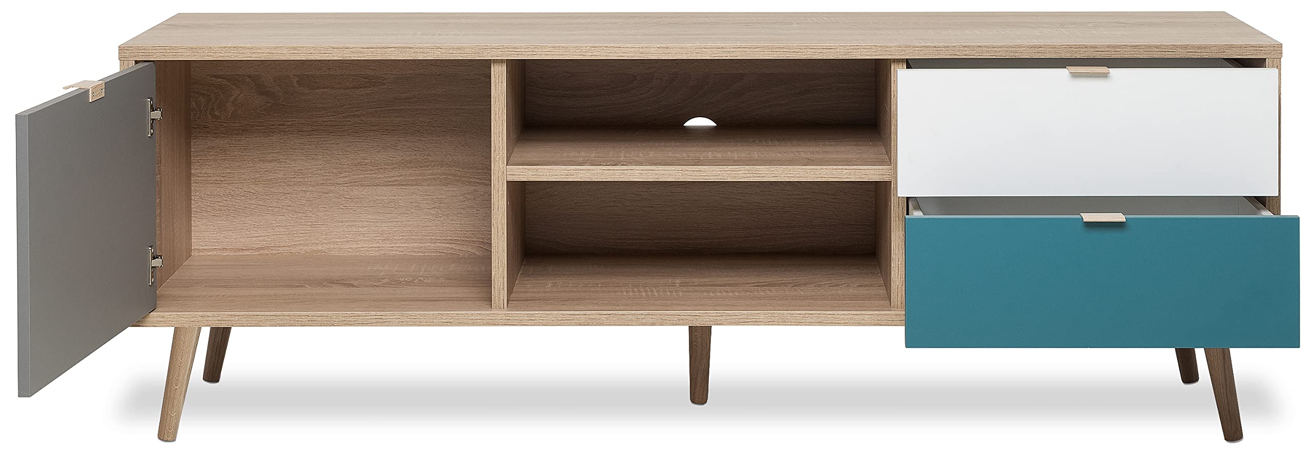 AVANTI TRENDSTORE - Caliope - Mobile TV in design scandinavo in legno laminato. Dimensioni LAP 150x52x40 cm (Mobile TV)