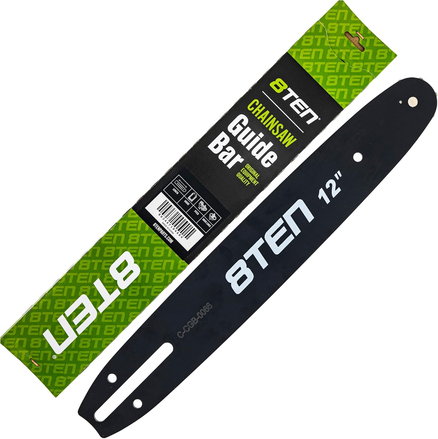 8TEN 12 Inch Chainsaw Guide Bar .050 3/8LP 45DL Chain for Husqvarna 36 240 Echo Homelite Poulan John Deere Jonsered EUSA50018 Laminated