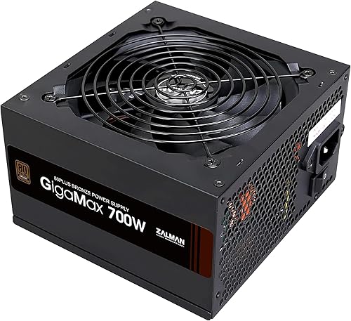 Zalman GigaMax - Fuente de alimentación bronce de 700 W 80+, salida estable de alta eficiencia, fuente de alimentación certificada 80 Plus, hasta un