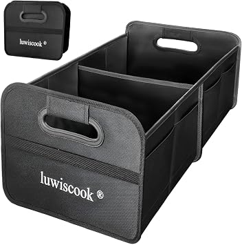 Car Boot Organiser, 34L Collapsible Car Boot Tidy Storage Box SUV Organiser