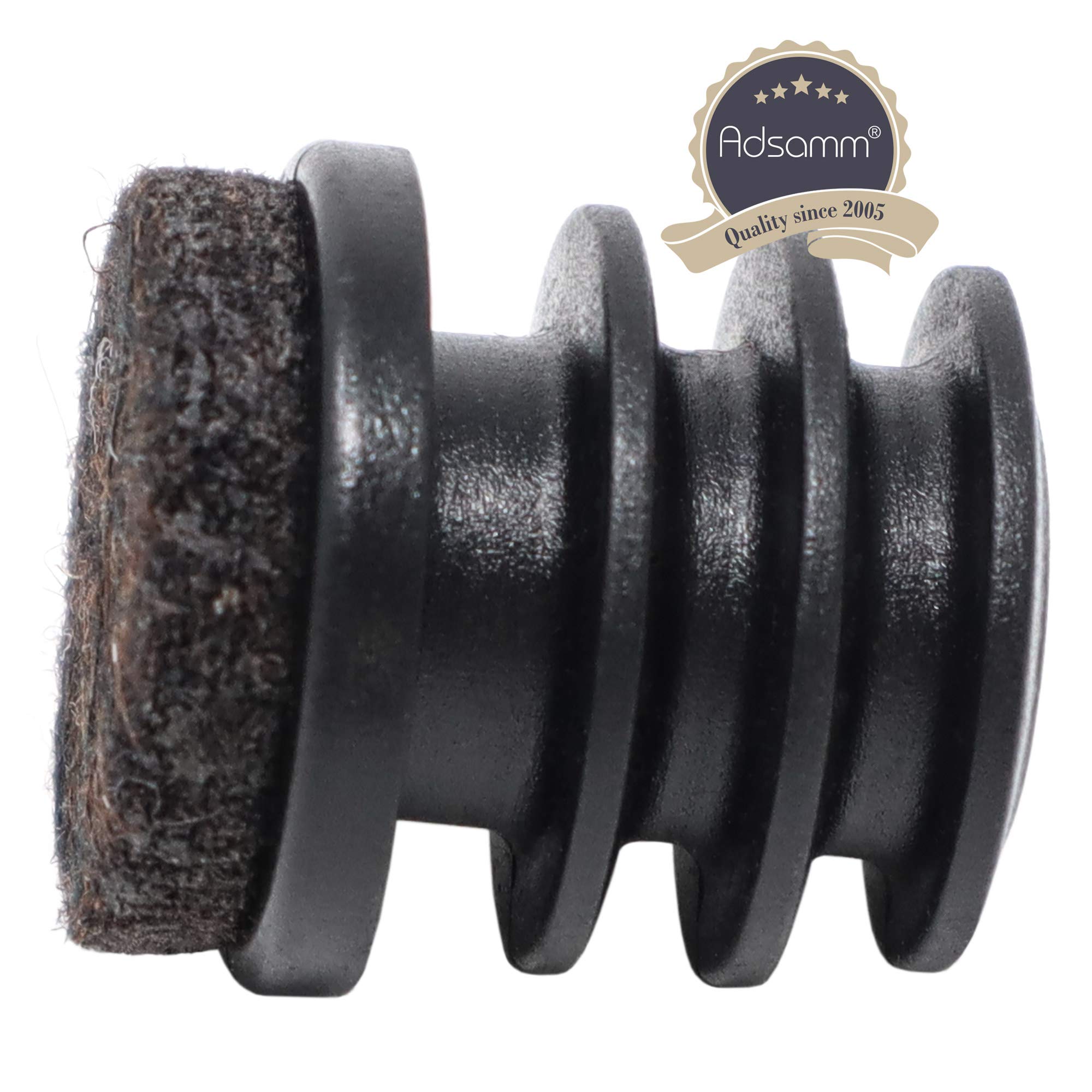Adsamm® / 100 x Felt glides for tubes / black / diameter 18 - Image 2