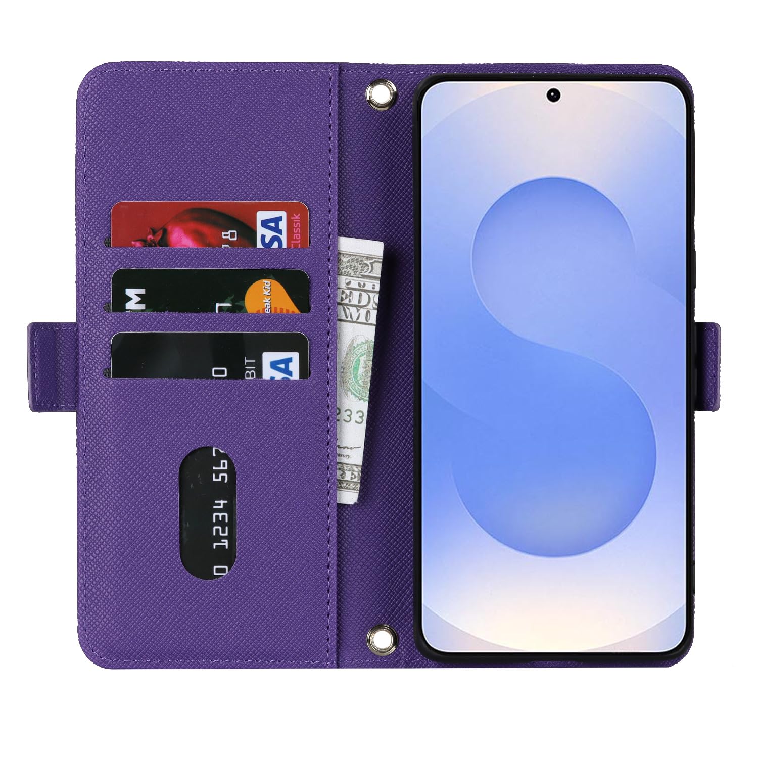 Amazon.co.jp: Galaxy S25 ケース 手帳型 ショルダー 鏡付きケース